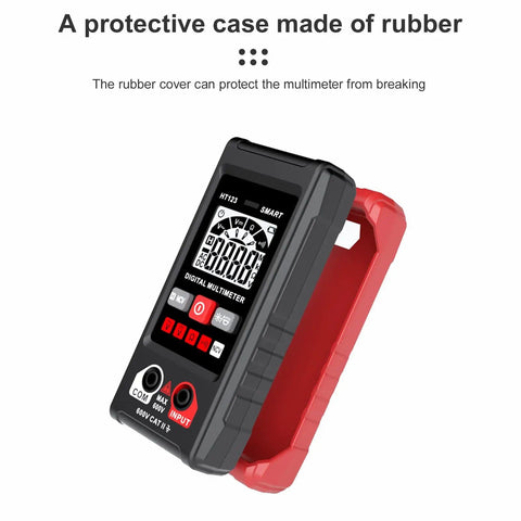 Smart Automatic Digital Multimeter 2000 Count With Non Contact Voltage Tester in protective rubber case