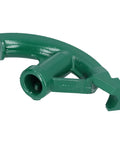 Jiawu Cast Iron Manual Pipe Bender For Accurate 90 To 180 Degree Bends On Electric Wire, Aluminum, PVC, And Thin Steel Tubes Ideal For Pro Plumbing And Electrical Installations Durable Tool close-up of green cast iron bending tool