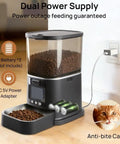 Automatic Cat Feeder With HD Camera And Two Way Video Chat Powered By 5G WiFi For Live Pet Monitoring Plus 5 Liter Food Storage with dual power supply.