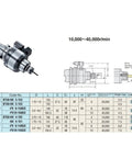 Compact Cnc Lathe Spindle Speed Increaser Bt40 Tool Holder, featuring detailed specs and design dimensions for precise machining.