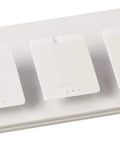 Triple Pedestal Remote Stand for Pico Remotes, Weighted Non Slip Tabletop Dock, White L-PED3-WH, top view