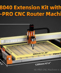 X Axis Extension Kit For 8040 CNC Router Upgrade With Hybrid Spoilboard Worktable, Extends X Travel, Includes Base Frame