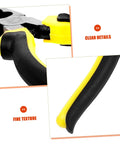 Close-up of Straight Shooter Electrical Wire Stripper Plier built for fast job sites showing ergonomic handle and precision tips.