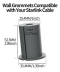 Wall grommet for Cable Routing Kit With Wall Pass Through Grommet Mounting Kit For Gen 2 And Gen 3 Dish And Mini Ethernet Install