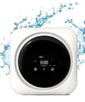 Total Game Changer Mini Portable Washer And Dryer Combo With Stainless Steel Drum And Lcd Control, front view with water splash.