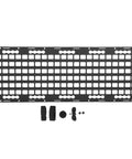 Aluminum L Track Storage Panel For Truck Bed Molle Panel Rack With Touch Fastener Straps And Elastic Cords 883x330x2mm