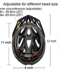 Inside view of Adult Bike Helmet For Mountain And Road Rides One-Piece Adjustable Fit Lightweight About 200g Impact-Resistant PVC/PC Shell