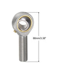 Heavy Duty Male Rod End Bearings, 5/8 18 Thread Self Aligning Spherical Joint Kit With Jam Nuts, left hand thread and gold ring.