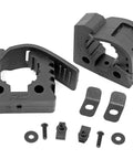 Weather Resistant Rubber Molle Panel Adjustable Clamp Kit For 1 To 2.25 Inch Diameter Universal Fit 25 Lb Capacity 2 Pack Versatile Gear Securing Clamps For Off Road Use, showing rubber clamps with mounting hardware.