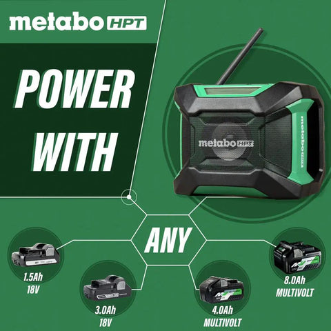18V MultiVolt Cordless Bluetooth Radio With 15 Level Bass And Treble Equalizer, 18 Hour Runtime With 3.0Ah Battery Not Included