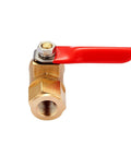 Heavy Duty Brass Inline Mini Ball Valve Shut Off With 180 Degree Handle And One Eighth Inch NPT Female To One Eighth Inch NPT Female Pipe Fittings