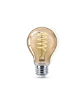 Vintage Edison Style Led Bulb 60W Equivalent Amber 2000K Warm Glow A19 Dimmable Flicker Free 400 Lumen Filament Look Energy Saving Bulb