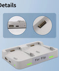 Dual Battery Charger For Flip Drone Battery With 45W Display And Parallel Charging Hub Charge Two Batteries At Once With USB Cable