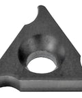 Close-up of a Radius Blade Replacement Set For 7252F Palm Beveling Tool, showing one of three triangular steel blades with center hole.