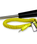 Type K Angled Bell Surface Probe For Grills And Griddles, 120 Degree Thermocouple Sensor, yellow cord, flat 17mm contact