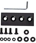 Metal Track Mending Plates For Barn Door Repair Carbon Steel Joint Brackets shown with screws and wrench