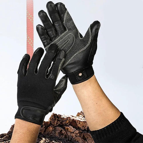 Premium Cowhide Climbing Gloves For Outdoor Sports Grippy And Long Lasting Comfort Ideal For Cycling Hiking Rock Climbing
