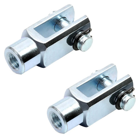 5 Pack Air Cylinder Rod Clevis End Y Connector 40mm Length M8x1.25 Female Thread Iron Build, Heavy Duty, Easy Install, Fits Pneumatic Cylinders, Durable Clevis Joints For Quick Setup, two iron Y connectors