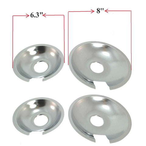 Replacement Cooktop Drip Pan Set For Jenn Air 4 Pack With Two 6 Inch And Two 8 Inch Pans Keeps Grease And Spills Off The Stove