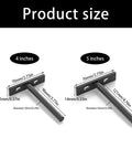 Two Pack Heavy Duty Floating Shelf Brackets rustproof wall shelf hardware showing 4 and 5-inch size measurements.
