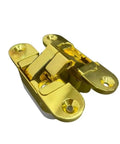 180 Degree Concealed Heavy Duty Door Hinge For Wood Doors Zinc Alloy Butt Hinge Gold Left Open Finish Hidden Mount Durable One Piece