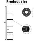 Industrial Iron Pipe Shelving Brackets Set For Kitchen And Living Room, 68 inch height, 5 tier measurements diagram