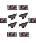 WP2-3 Speaker Spring Connection Clip 2 Way Terminal Strip Block Push Release Jack Socket Connector for Quick Wire Hookups, 10-pack