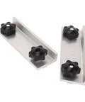 Two Piece T Track Stop Kit For Aluminum T Track Stop Blocks CNC Machining Clamps Low Profile Silver Anodized Locks Secure Workpiece Holders