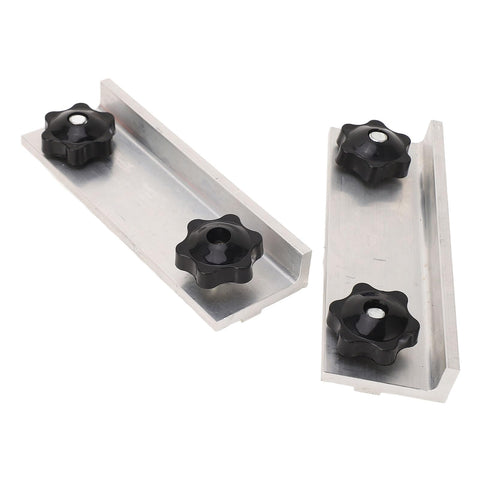 Two Piece T Track Stop Kit For Aluminum T Track Stop Blocks CNC Machining Clamps Low Profile Silver Anodized Locks Secure Workpiece Holders