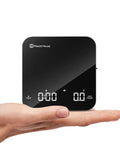 Palm Size Espresso Scale With Timer And USB C Rechargeable Battery, 2kg Capacity At 0.1g Precision For Espresso And Pour Over, Black