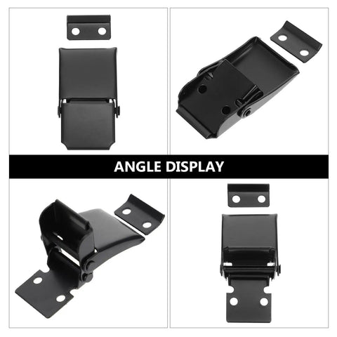 Concealed Draw Toggle Latch Clamp Set For Suitcases Tool Boxes And Supply Boxes Black Stainless Steel Heavy Duty Hasp Buckle