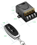 Long Range Wireless Remote Switch With 328 Ft Reach, 12V/24V/48V/72V 30A Relay, Plug And Play DC Motor And Luminaire Control with key fob