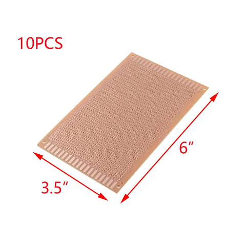 10 Pack Universal PCB Perfboard Prototyping Breadboard Kit 6 By 3.5 Inch With 1440 Holes Full Flat Board Labeled A Z And 01 50