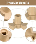 Two Pack Microwave Turntable Coupler Replacement For Glass Tray Drive Roller Guide Support Fits Most Microwave Plates And Y Shaft 0.59 Inch Shaft Length Easy Install Durable Microwave Oven Roller Coupling, beige ABS