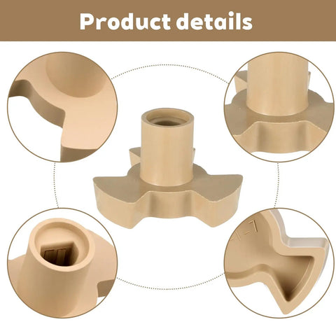 Two Pack Microwave Turntable Coupler Replacement For Glass Tray Drive Roller Guide Support Fits Most Microwave Plates And Y Shaft 0.59 Inch Shaft Length Easy Install Durable Microwave Oven Roller Coupling, beige ABS