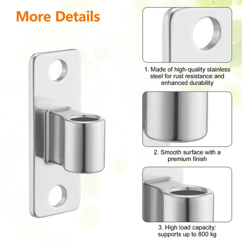Heavy Duty Gate Hinge 4 Pack Wall Mount Female 304 Stainless Steel Built Like A Tank For Outdoor Barn Or Backyard Projects Super Solid Rust Proof 1764 Lb Capacity 3.9 Inch details showing smooth finish and durability.