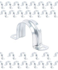 U-bracket pipe clamp, 1-inch, zinc-coated, two-hole mounting, 30-pack