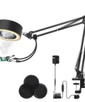 3 In 1 Solder Fume Extractor With 26 Inch Adjustable Arm 3 Carbon Filters Soldering Lamp With 3 Color Modes And 10 Brightness Low Noise Smoke Absorber