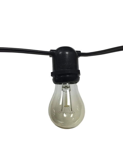 Outdoor Clear A15 Light Bulbs 15W 130V 25 Pack For Commercial String Lights Medium Base E26 E27 Warm Soft Glow 2500 Hour Life