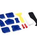 12 Piece Pro Grade Caulking Tool Kit With Silicone Sealant Finishing Tools For Windows Doors Kitchens Sinks Bathrooms And Floors Including Grout Scraper Caulk Remover Nozzle Caps And More, showing all 12 tools