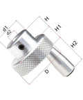 Aluminum Alloy Hand Wheel Knob 40mm Black Anodized With Embossed Grip Round Valve Light Hole Top Wire Access Heavy Duty Wheel For Machinery