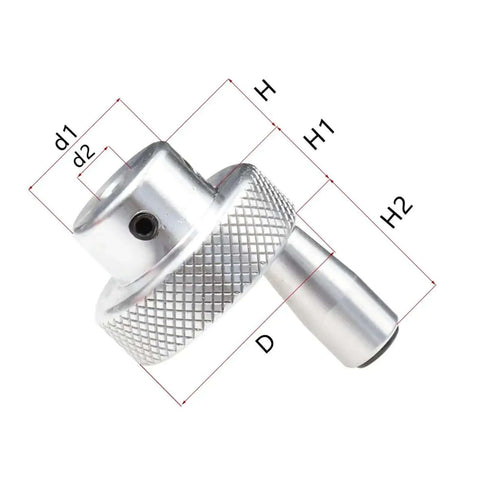 Aluminum Alloy Hand Wheel Knob 40mm Black Anodized With Embossed Grip Round Valve Light Hole Top Wire Access Heavy Duty Wheel For Machinery