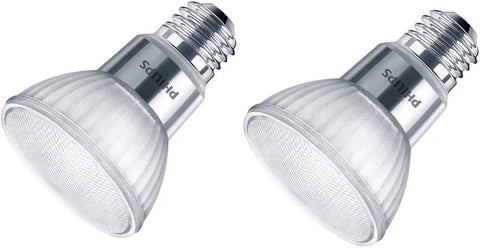 LED PAR20 Dimmable Glass Spotlight Bulb With 40 Degree Beam And Warm White Glow 500 Lumens 2200K To 2700K Range, 2 Pack