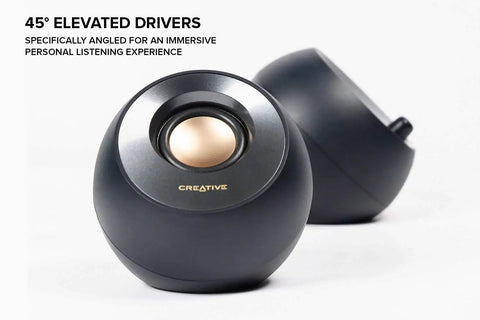 Pebble V2 2 Channel USB Computer Speakers Black Deliver Dope Stereo Sound For Your Desk With Plug And Play USB Audio Compact Modern Design