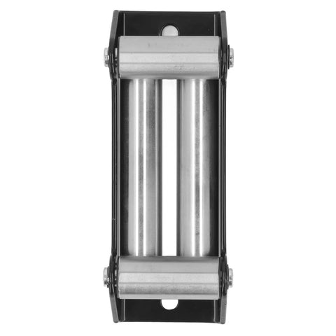 Beefy Winch Roller Fairlead For Off Road Recovery Trucks Eight Point Nine Four Inch 6000 Pound Capacity Rustproof High Strength Steel Cable Guide For Four By Four Vehicles Heavy Duty Mount And Smooth Line Feed, front view