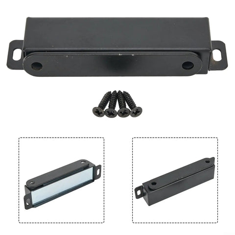 Beefy Magnetic Door Catch With 40 Kg Pull For Cabinets And Cupboards Stainless Steel Latch For Sliding Glass Doors And RV Black Finish Includes Mounting Kit XL with screws