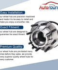 Ford F Series Front 4WD Wheel Hub Bearing Assembly 8 Lug With ABS For F250 F350 Super Duty 2005 2010 Replacement Front Hub 515081