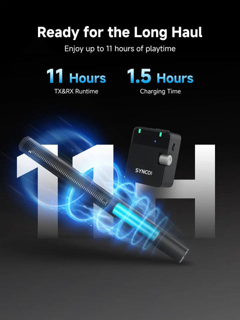 D2 Wireless Shotgun Microphone With Hypercardioid Condenser Pickup For Cameras Smartphones PCs And DSLRs 200m Range Ultra Low Latency