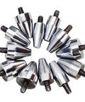12 precision steel collets for Heavy Hitter Ring Expander Stretcher Machine in circular arrangement.