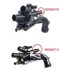 Top Notch Cooling System Pump And Coolant Thermostat Hose with connections, designed for Peugeot Citroen models, durable material.